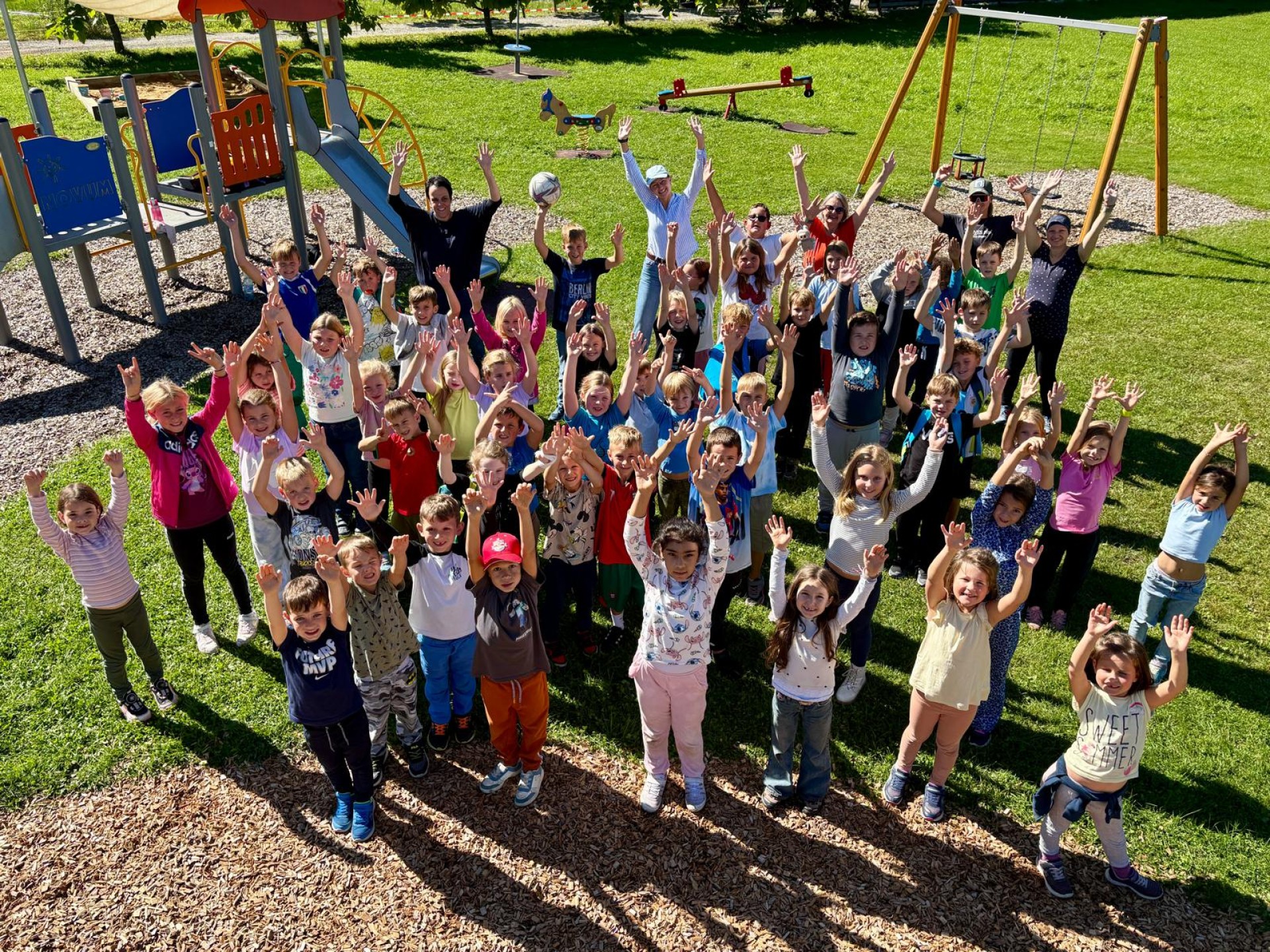 Spaziergang/ Wandertag der Schule