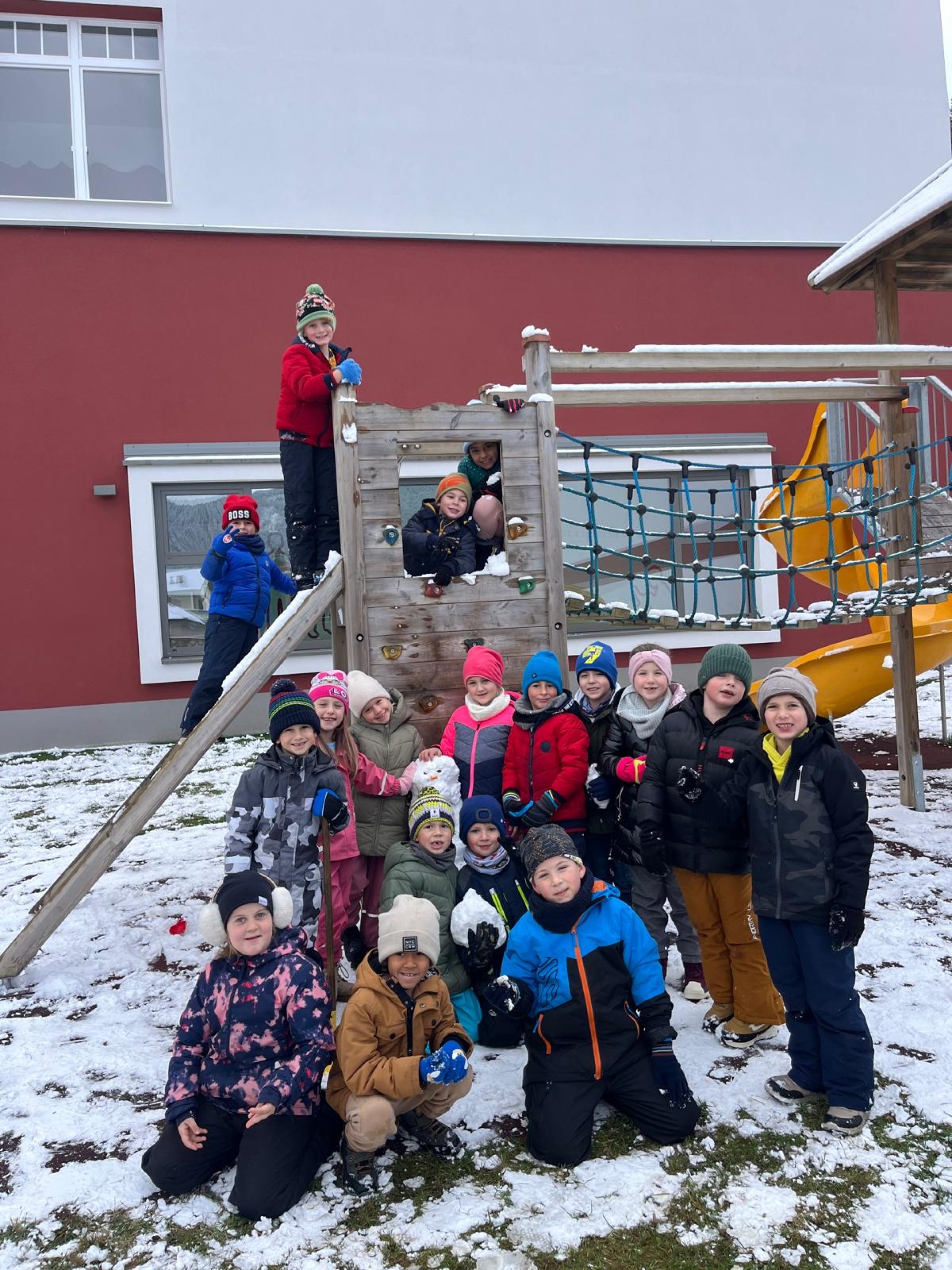 Winterwonderland im Schulgarten